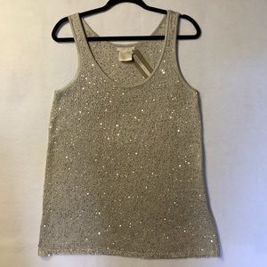 Matty M Sequin Sleeveless Shirt Size M